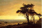 Albert Bierstadt The Sunset at Monterey Bay, the California Coast oil